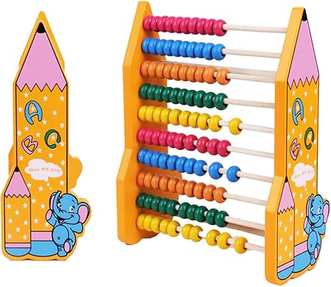 SELMAL Niños ábaco de Madera, Cuentas de ábaco de Madera Colores del Arco Iris Juguetes educativos Preescolar matemáticas Aprendizaje contando Marcos de Juguete: Amazon.es: Deportes y aire libre