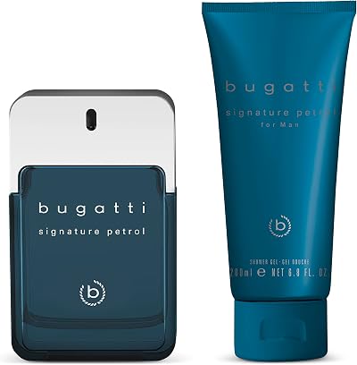 Bugatti Signature Petrol Eau de Toilette 100ml + Shower Gel 200ml Gift Set