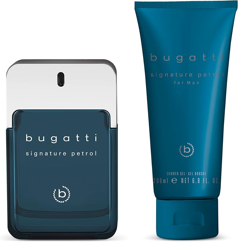 Bugatti Signature Petrol Eau de Toilette 100ml + Shower Gel 200ml Gift Set