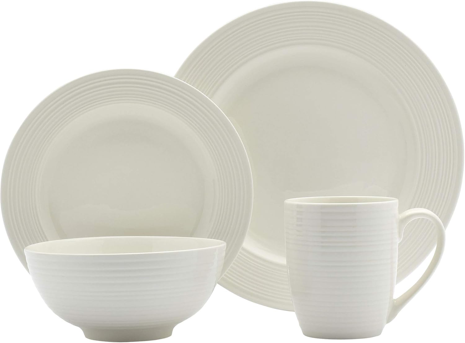 white embossed dinnerware