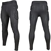ciseroye Mens Padded Compression Shorts with 6- Pad Football Girdle for Mens, Padded Compression Pants with Football Girdle Adult for Baseball Soccer Basketball