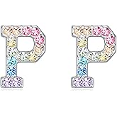 Girls Initial Letter Stud Earrings Alphabet Number Earrings Gifts Jewelry for Women