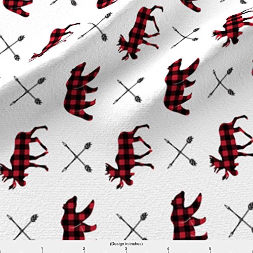 Moose Fabric by the Yard Kritters in the Mailbox Moose Fabrics