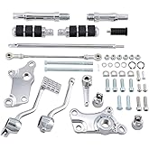 Astra Depot Black Forward Controls Pegs for Sportster XL 883 1200 1991-2003 | Kit Compatible With Harley XL883 XL1200 Complete Peg Levers Linkage Billet CNC Aluminum Rubber Skid Proof Surface Easy Mount