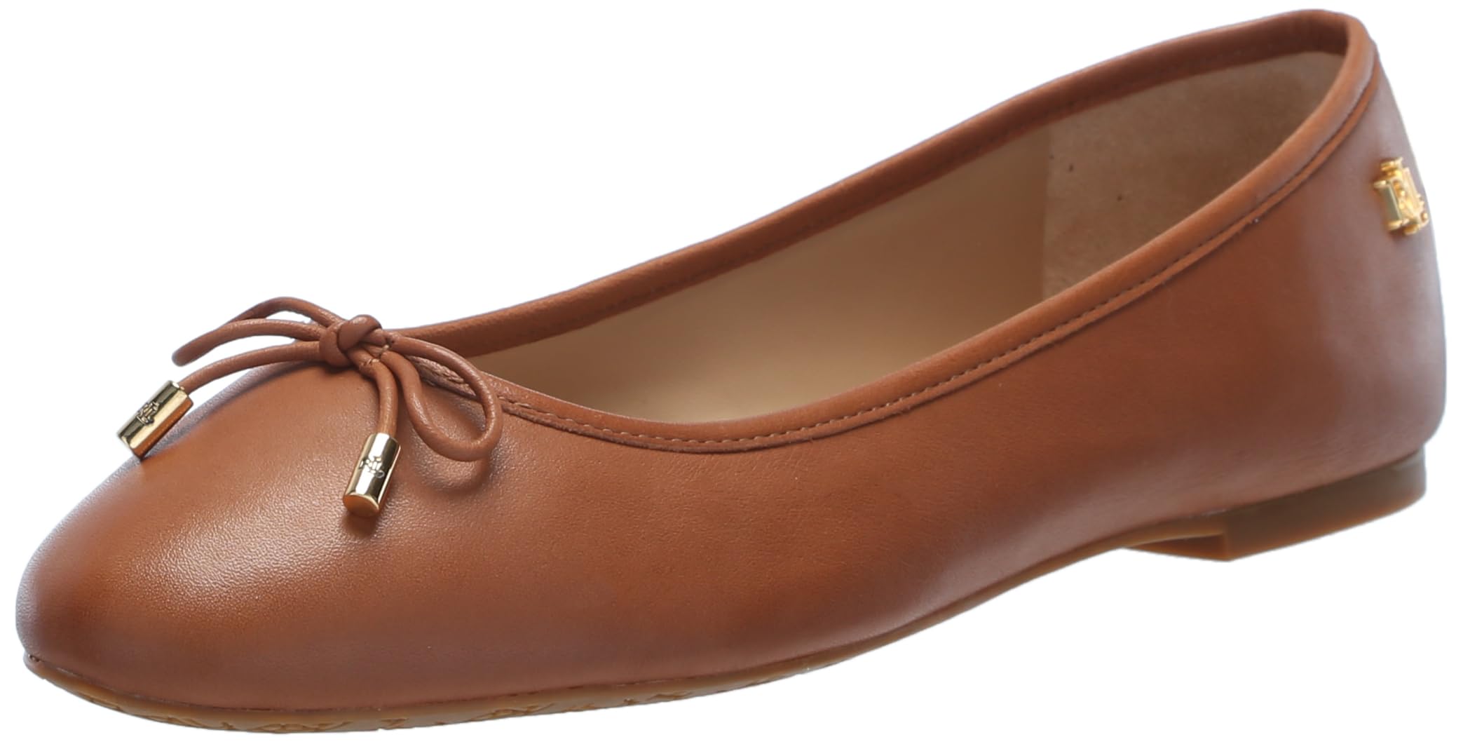 Photo 1 of LAUREN Ralph Lauren, Women, Jayna Flat, Deep Saddle Tan, 9