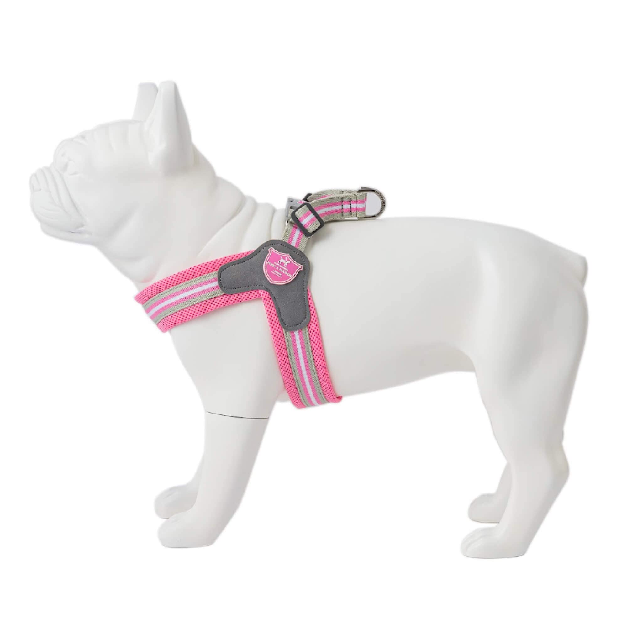 HUGO & HUDSON Easy Walk Dog Harness Adjustable No-Pull Step-in Training Vest, Pink, Size 8