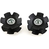 E-outstanding Star Nut 2PCS Bike Cycling Bicycle Metal Headset Star Nut Accessories for Forks 1-1/8 Inch
