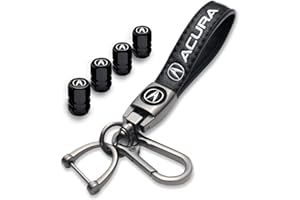 IGERSAW Athchu Car Tire Valve Stem Caps with Metal Keychain Replacement for Acura Integra RSX TSX TL ILX DA DC2 MDX with Car Logo Keychains car Accessories