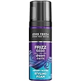 John Frieda Anti Frizz, Frizz Ease Dream Curls Air Dry Waves Styling Foam, Curl Defining Frizz Control, Hair Product for Curly and Wavy Hair, 5 Oz