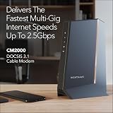 NETGEAR Nighthawk CM2000 DOCSIS 3.1 Multi-Gig Cable Modem 2.5Gbps Xfinity view 3
