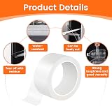 BQMEZRNUS Window Weather Sealing Tape 2in x 32.8ft Clear Adhesive Sealant view 3