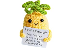 Avgiedy Emotional Support Pineapple, Handmade Crochet Pineapple Knitted Doll Gift, Funny Gifts for Women, Boys, Girls