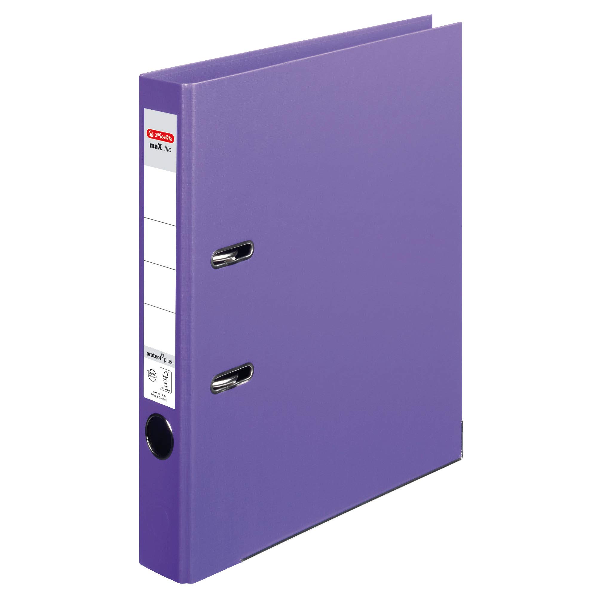 Herlitz max. File Protect + 10834729 Folder A4 5 cm Spine Full Cover – Black Purple