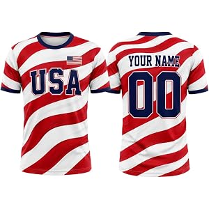Team USA Soccer Jersey 2026 - Custom USA Jersey, Patriotic American Football Fan Apparel, Red White and Blue T Shirt