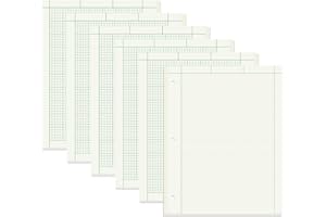 suituts 6 Pads Engineering Paper Notebook, Engineering Computation Pad, 8.5X11 Inch Engineering Graph Paper,3-Hole Punched, 5