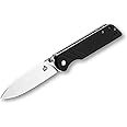 QSP EDC Folding Pocket Knfe, D2 Blade, 4" G10/Micarta handle, Left and Right Handed Thumb Stub Opening, Smooth Liner Lock with Copper Washes, QSP Parrot