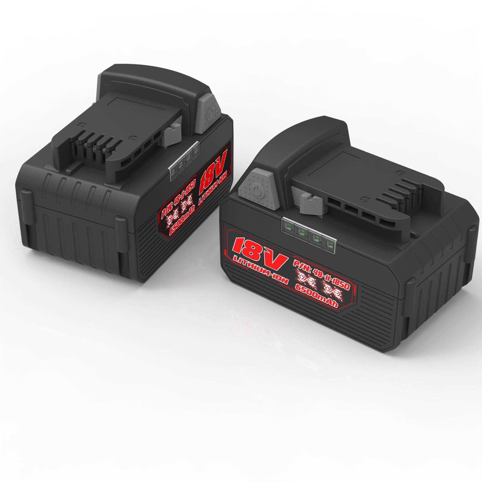 Photo 1 of 2Pack 6.5Ah Battery Replacement for Mil-wuakee 18V Battery Starter Kit, Compatible with Mil-wuakee M-12 Batteries 48-11-1850 48-11-1852 48-11-1820 48-11-1828 48-11-1830