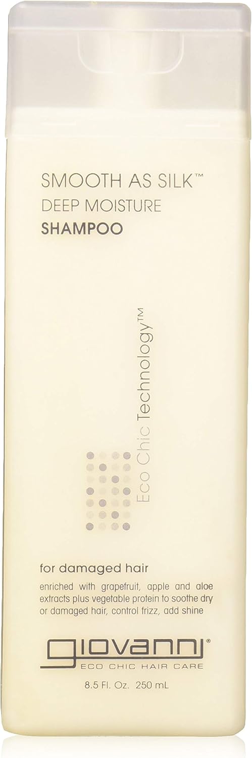 Giovanni Hair Care Shampoo Smooth As Silk Deep Moisture For Damaged Hair 250 ml, No Color, 250 ml (Pack of 1)