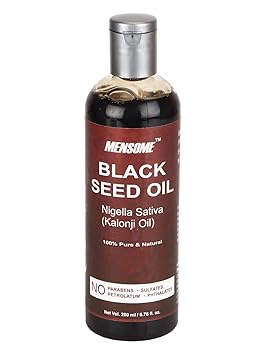 MENSOME Black Seed (Kalonji) Hair Oil for Hair Growth, Cold Pressed, 100% Pure and Natural, 200 ml