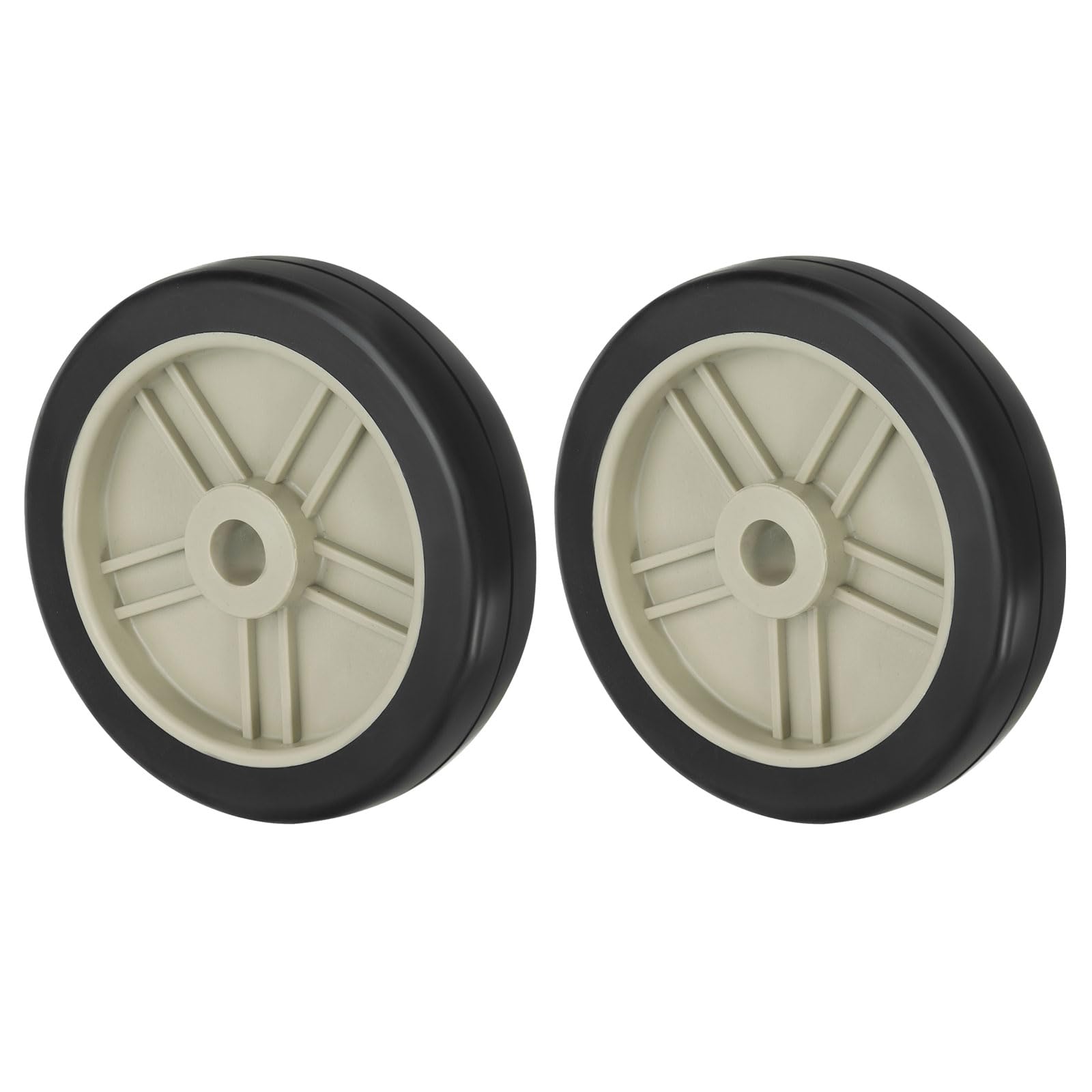 PATIKIL 6" Air Compressor Wheels, 2 Pack Universal Air Compressor Wheel Replacement Part, Air Compressor Wheel Replacement Wheels with 0.6" Dia. Hole for Easy Mobility, Beige