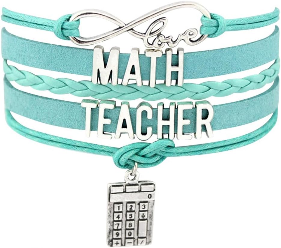Music Mouse Studios Math Teacher Bracelet, Teacher Bracelet, Teacher Jewelry, Teacher Gift, Show Your Teacher Appreciation