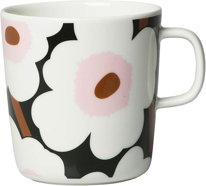 Marimekko Unikko Mug 4dl White Green Pink Amazon De Kuche Haushalt