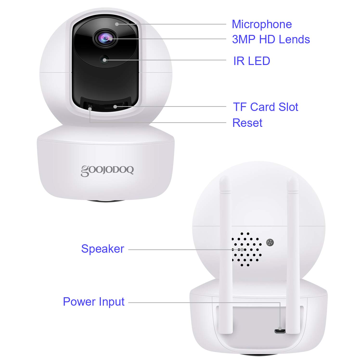 Surveillance Camera Goojodoq 3MP HD Security Camera with AutoCruise