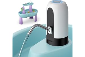 Continuous Pump for Water Table, Flycoco Water Table Pump Rechargeable Water Pump 3 Hours of Non-Stop Work, Battery Powered Water Outdoor Pump for Water Table Accessories for Kids Water Table