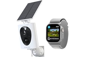 virtavo SolarFlask 2K Solar Security Cameras Wireless Outdoor, Starlight Lens, Color Night Vision, PIR Motion Detection, Battery-Powered, 2-Way Audio, Weatherproof, Cloud/SD Storage, 2.4GHz WiFi
