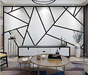 Murales de papel tapiz 3D LLXPDZ Geometría abstracta 3D Línea de