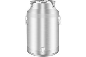 Togarhow 304 Stainless Steel 60 Liter Milk Can Milk Bucket Wine Pail Bucket with Spigot 15.85 Gallon Milk Can Tote Jug with S