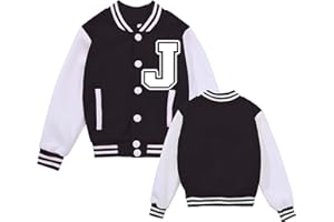 NICNZQI Kids Varsity Jacket Girls Baseball Jacket Boys Bomber Outwear with Pocket Coat
