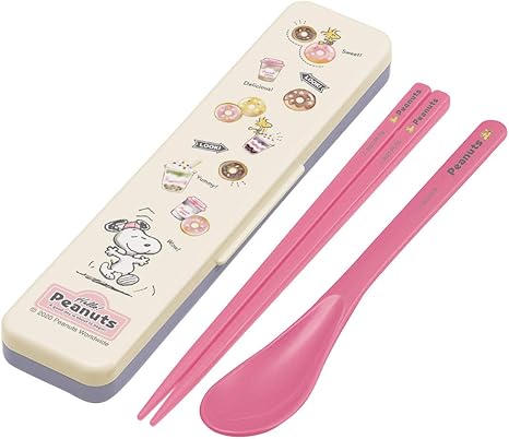 Amazon スケーター コンビセット 箸 スプーン セット 銀イオン Ag 抗菌 スヌーピー ドーナツショップ ピーナッツ 日本製 18cm Ccs3saag 弁当用箸 カトラリー オンライン通販