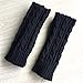 2/3 Pairs Womens Winter Knit Long Fingerless Gloves Thumbhole Arm Warmers Mitten(A-2 Pairs( Black & Light Gray)