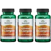 Swanson Activated B-Complex - High Potency and Bioavailability (60 Veggie Capsules) (3 Pack)