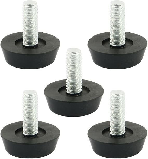 Sourcingmap M6x15mm Thread Table Desk Screw On Levelling Foot Feet 22mm