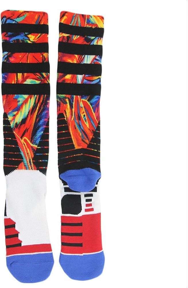 J'colour Basketball Socks, Cushioned Athletic Sports Crew Socks for Men & Women: Clothing