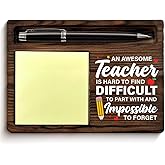 Teacher Appreciation Gifts for Women Men, Thank You Gifts for Teachers Back to School Birthday End of Year, an Awesome Teacher is Hard to Find Sticky Note Holder for School Office Desk Decor