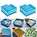 TUATUA Second Generation Empty Capsule Plates Holder with Spreader, 100 Holes 0# Vitamins Coffee Powder Manual Filling Capsules Tool