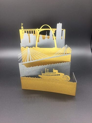Amazon Com St Louis Missouri Greeting Card Layered Skyline
