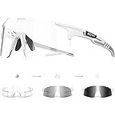SCVCN Photochromic Cycling Glasses Sports Sunglasses Men Women Clear Bicycle MTB UV400 Protection TR90 Frame Bike