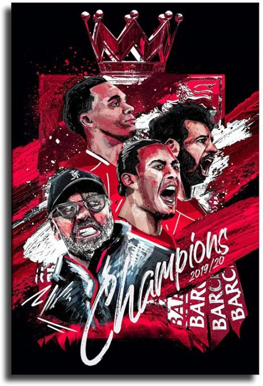 Amazon Com Faner Super Sports Stars Liverpool Fc Pl Champions Posters Wall Art Canvas Paintings Football Posters Prints Kids And Boys Room Home Decor Home Kitchen