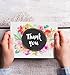 Thank You Cards Floral Set | 36 Flower Thank You Notes with Kraft Envelopes | Blank Inside | Perfect for Baby Showers, Weddings, Bridal Showers, Women, and Business | By Angie Makes