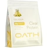 Oath Nutrition Clear Whey Isolate Protein Powder, Frosty Lemonade, 20g Complete Protein per Serving, No Added Sugar, Grass-Fed, 18 Servings