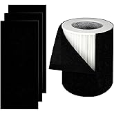 CHAMONNY HP670 Filter Replacement, Compatible with Hunter HP670 Cylindrical Large Tower Air Purifier, Part# H-HF670-VP, 1 True HEPA Filter + 4 Pre-Carbon Filters