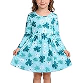 Valentine St Patrick Toddler Girls Dress Love Hearts Print Dresses Flutter Sleeve Clothes 3-8Y