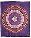 Aakriti Gallery Cotton Mandala Tapestry Wall Hanging - Bohemian Bedspread, Boho Blanket/Throw Tapestries for Living Room, Home Décor (Multi Color, 92x82)