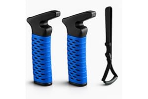CAidRE Car Door Handle for Elderly, Car Handle Assist Support, Portable Elderly Assistance Mobility Aids Auto Grab Cane with Strap for Seniors and Handicapped Getting Out of Car, Blue, 2 Pack