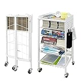 Lumizone Foldable Book Cart 6-Tier Large Capacity