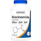 Nutricost Niacinamide (Vitamin B3) 500mg, 240 Capsules, Flush Free | Gluten-Free, GMO-Free